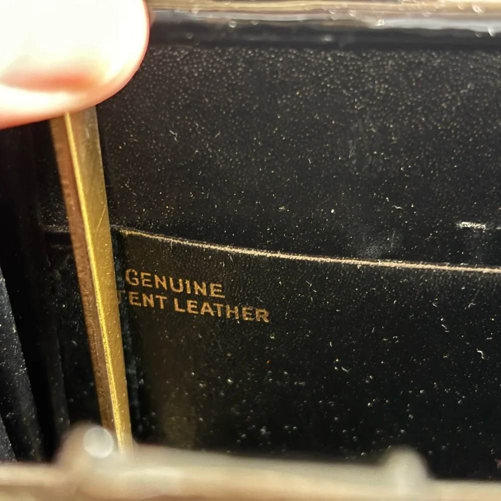 Vintage‎ 1960s Susan Gail Original Elegant Black Patent Leather Handbag Purse
